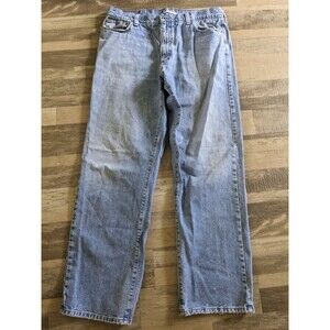 LL Bean 38 x 33 Natural Fit Distressed Blue Jeans 100% Cotton Casual Street Wear